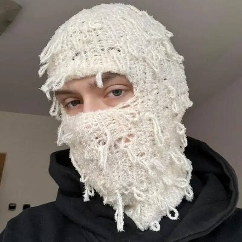 Knitted Face Cover Elastic Full Face Neck Protection Skiing Accessories Cold Weather Gear For Cycling Skiing Fishing Ice Skating