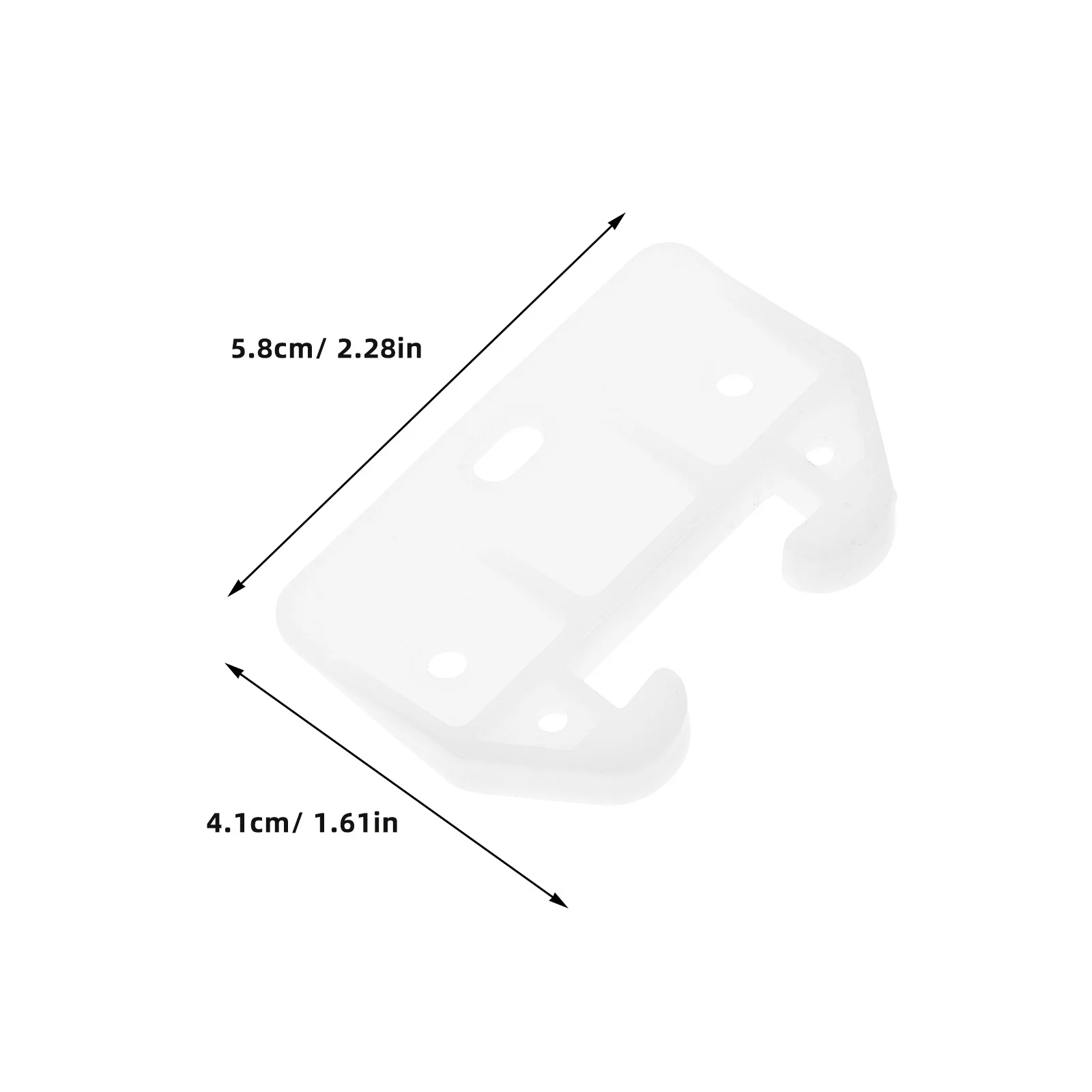 16 قطعة أدلة الأدراج البلاستيك الأبيض الشريحة المسار بين قوسين لخزانة خزانة الأثاث الخلفي مركز جبل استبدال أجزاء #4