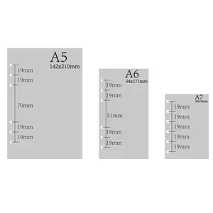 A5 a6 leaf loose notebook spiral folder folder daily page weekly monthly planner to make list line grid dot inside the paper 8 Main sales notebook dotted - №8