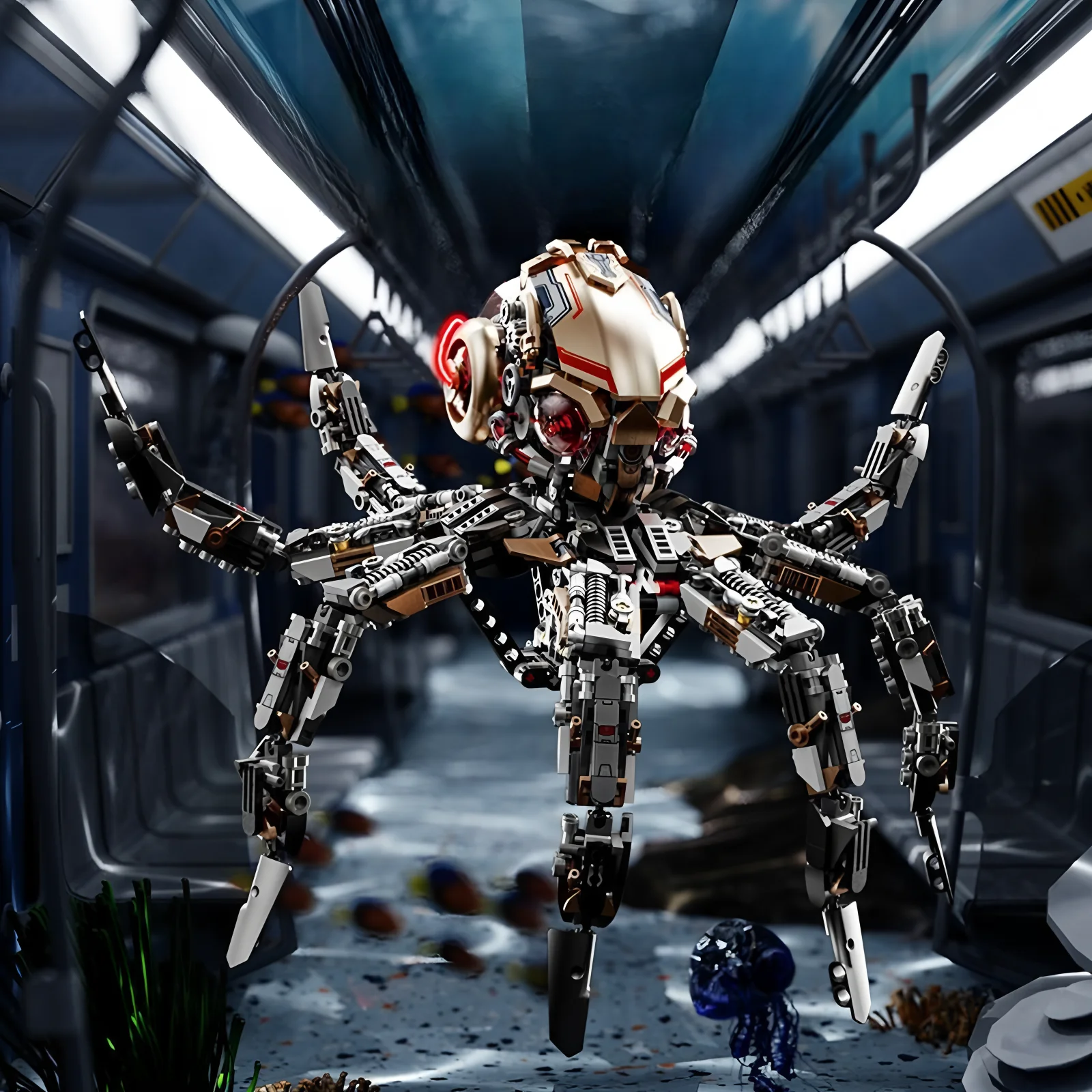 1768 pcs octopus building block model children mechanical science building block educational toy birthday gift new produc