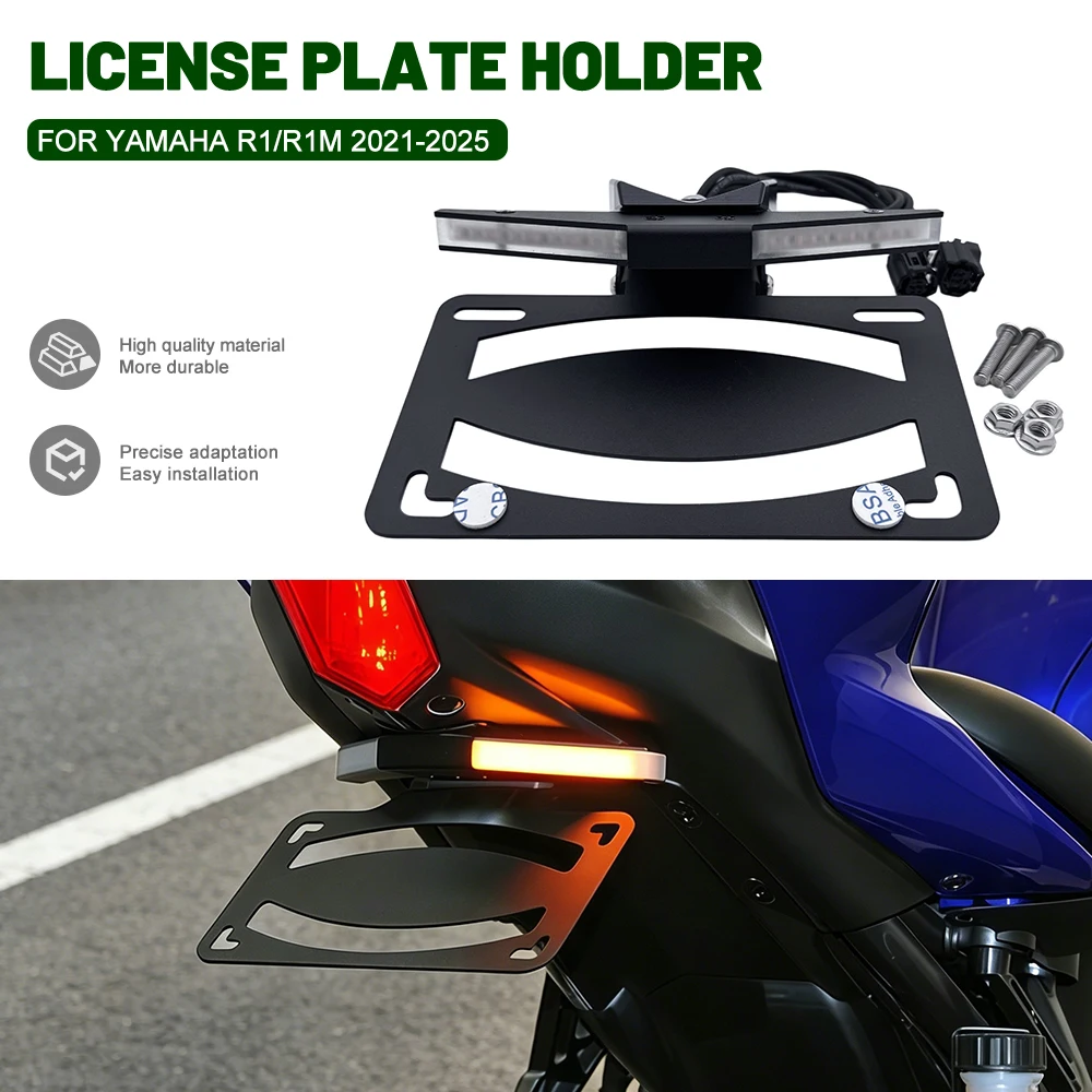 

Motocross Accessories For YAMAHA R1/R1M 2021-2025 LED Tail Light Rear Tail Tidy Fender Eliminator Kit