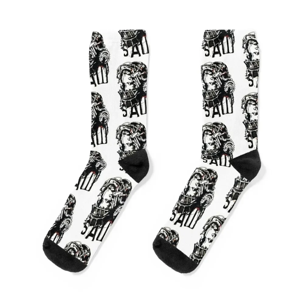 

Vintage Reverse Bear Trap Saw Movie Socks Run moving stockings Socks Male Women's