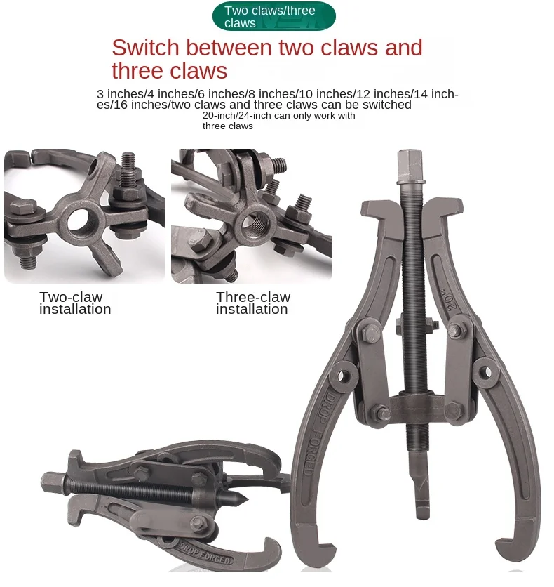 Multifunctional Three-Claw Puller Bearing Dismantlement Tool