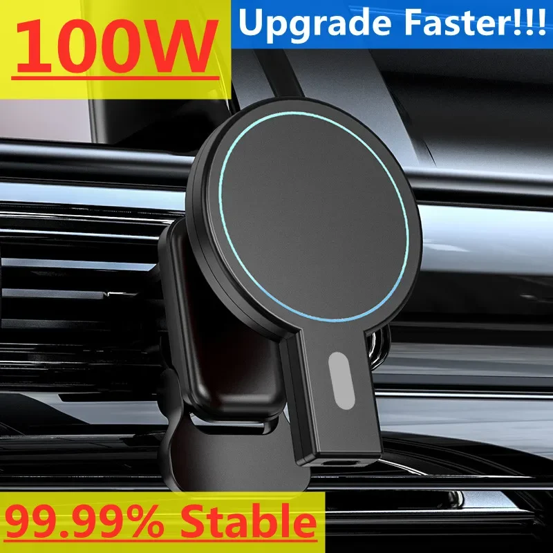 

Magnetic Car Phone Holder 100W Wireless Chargers Car Air Vent Stand Phone Holder Fast Charging Station For iPhone 14 13 Pro Max