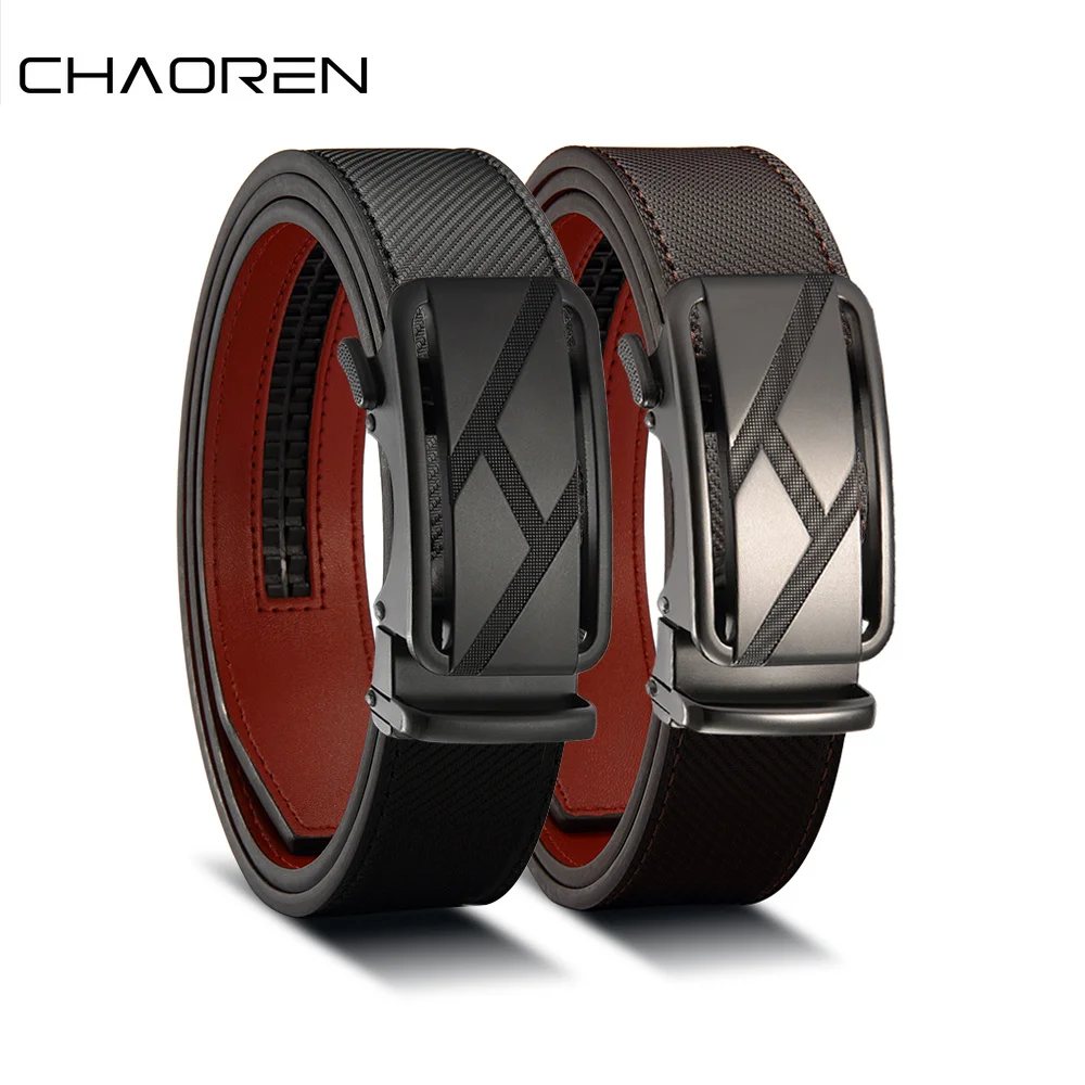 Male Leather Belt Leisure Business Belt Cow Strap Automatic Adjustable Belt for Men Gifts Ceinture Automatique Homme
