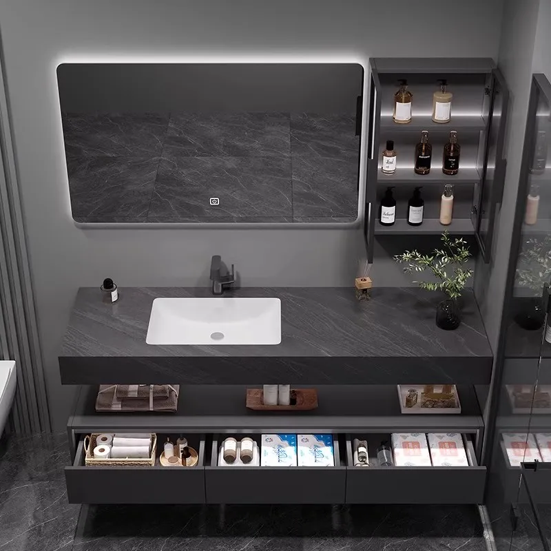 Luxury Modern Bathroom Cabinet Dressers Sink Disinfecting Vanity Perfume Cupboard Shelves Storage Archivadores Trendy Furniture