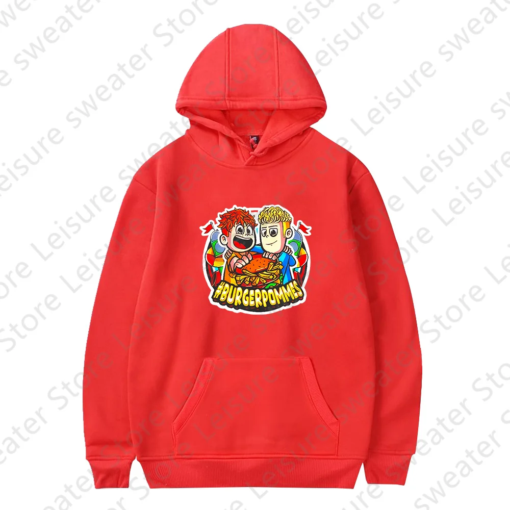 New Burgerpommes icrimax Hoodie Teenagers Boy girls kids Hooded Anime Game Sweatshirts Fashion Tops Personality Kids Clothes