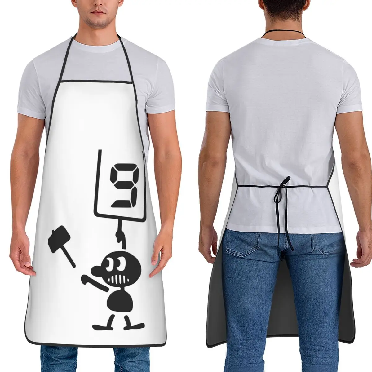 

Фартуки для игры и часов судьи 9, шеф-повар, кулинария, кухня, стопор, водонепроницаемый нагрудник, кухонный сарафан для уборки для женщин и мужчин, садоводство