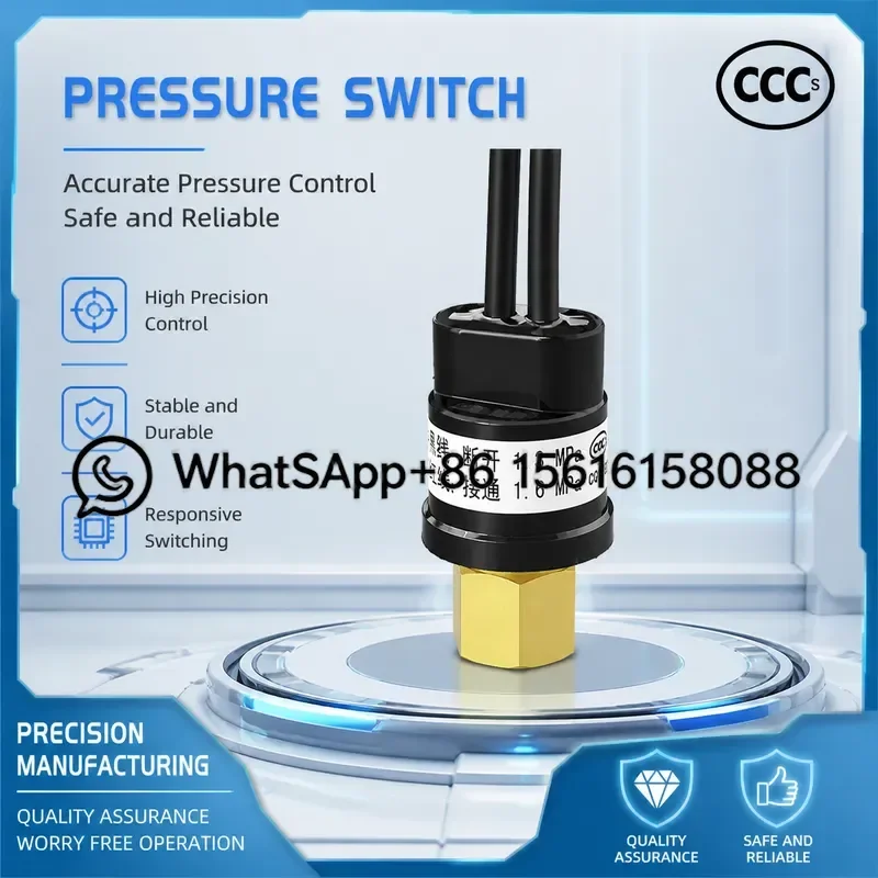 Original Shanghai Junle H20PS Pressure Switch Controller 1.3MPa Off 1.6MPa On Air Conditioner Compressor Pressure Control