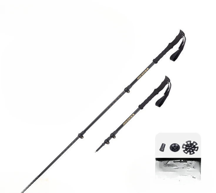 

Qishan Hiking Outdoor Hiking Aluminum Alloy Retractable Cane Equipment