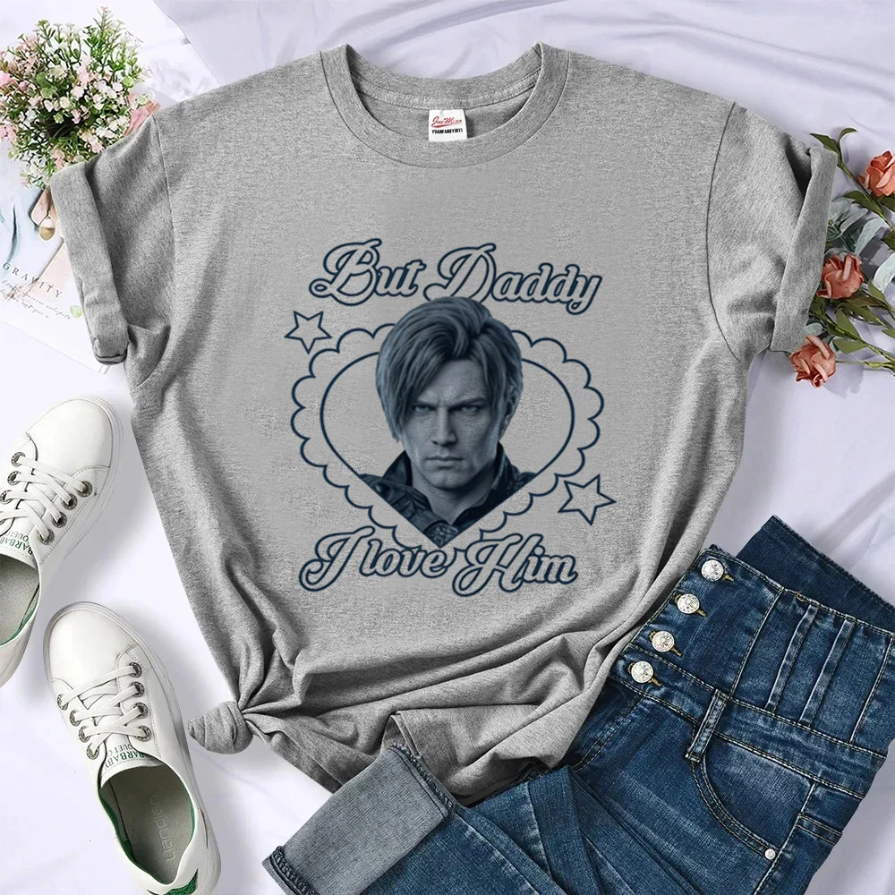 Leon Kennedy shirt shoujo jojifuku summer gyaru korean fashion 80s top tees grunge jojifuku vintage