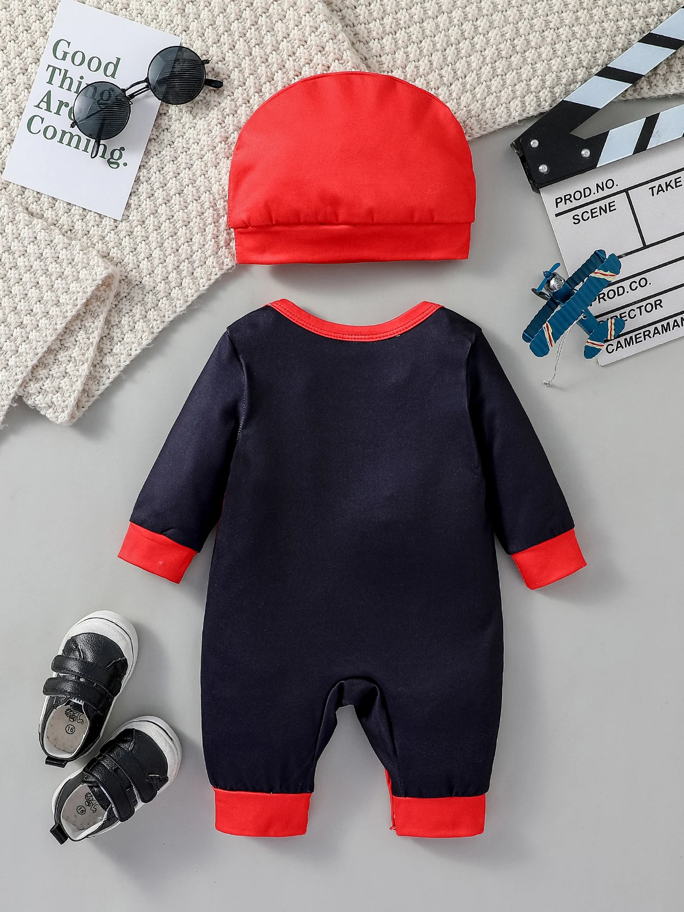 2Pcs Baby boys All Seasons long Sleeve Newborn Infant Rompers Onesie Cartoon spider Casual Daily Jumpsuit+Hat