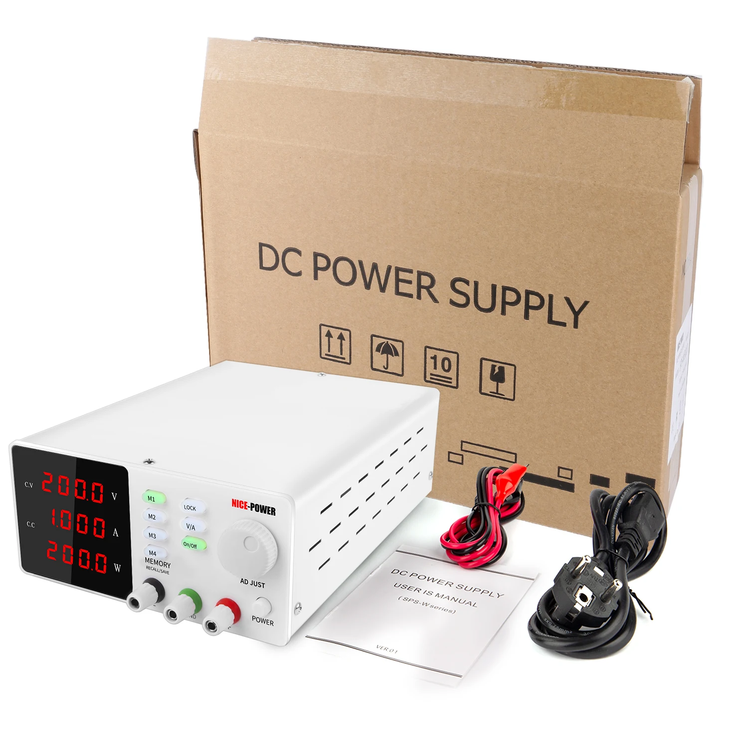 200V /300V USB programmabile Lab DC Power Supply stabilizzatori di tensione digitali regolabili regolati con funzione di memoria per la riparazione