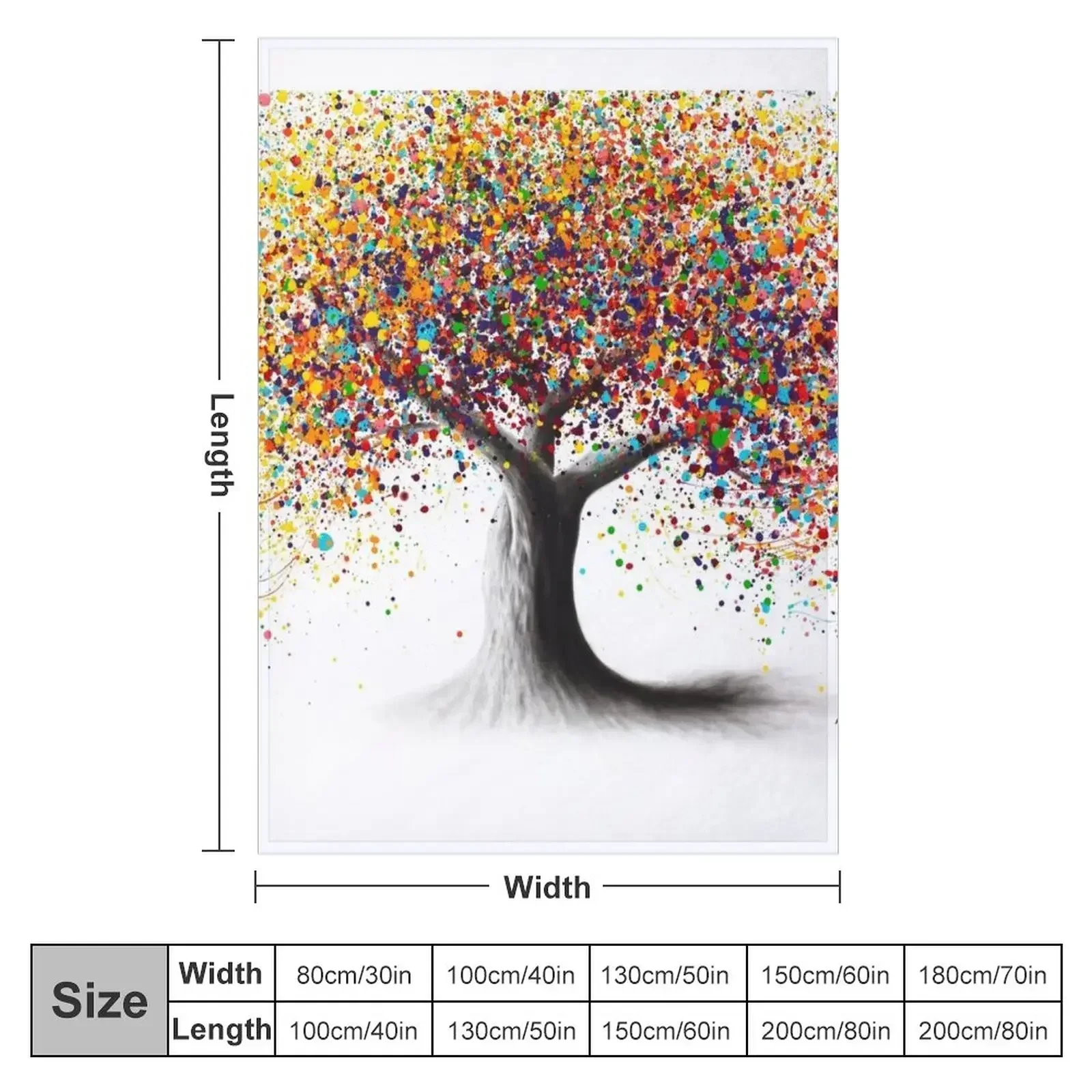 Rainbow Soul Tree Throw Blanket Furry Loose christmas gifts Blankets