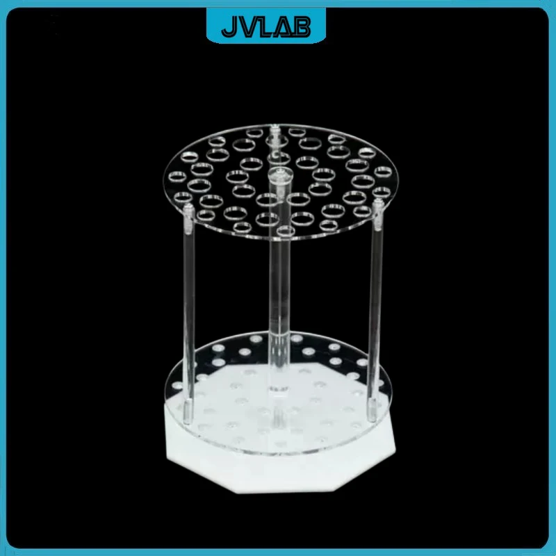 Plexiglass Rack Pipette Straw Holder Circular Laboratory Pipettor Holder PMMA Stand 32 Wells Hole Diameter 11 12 16mm