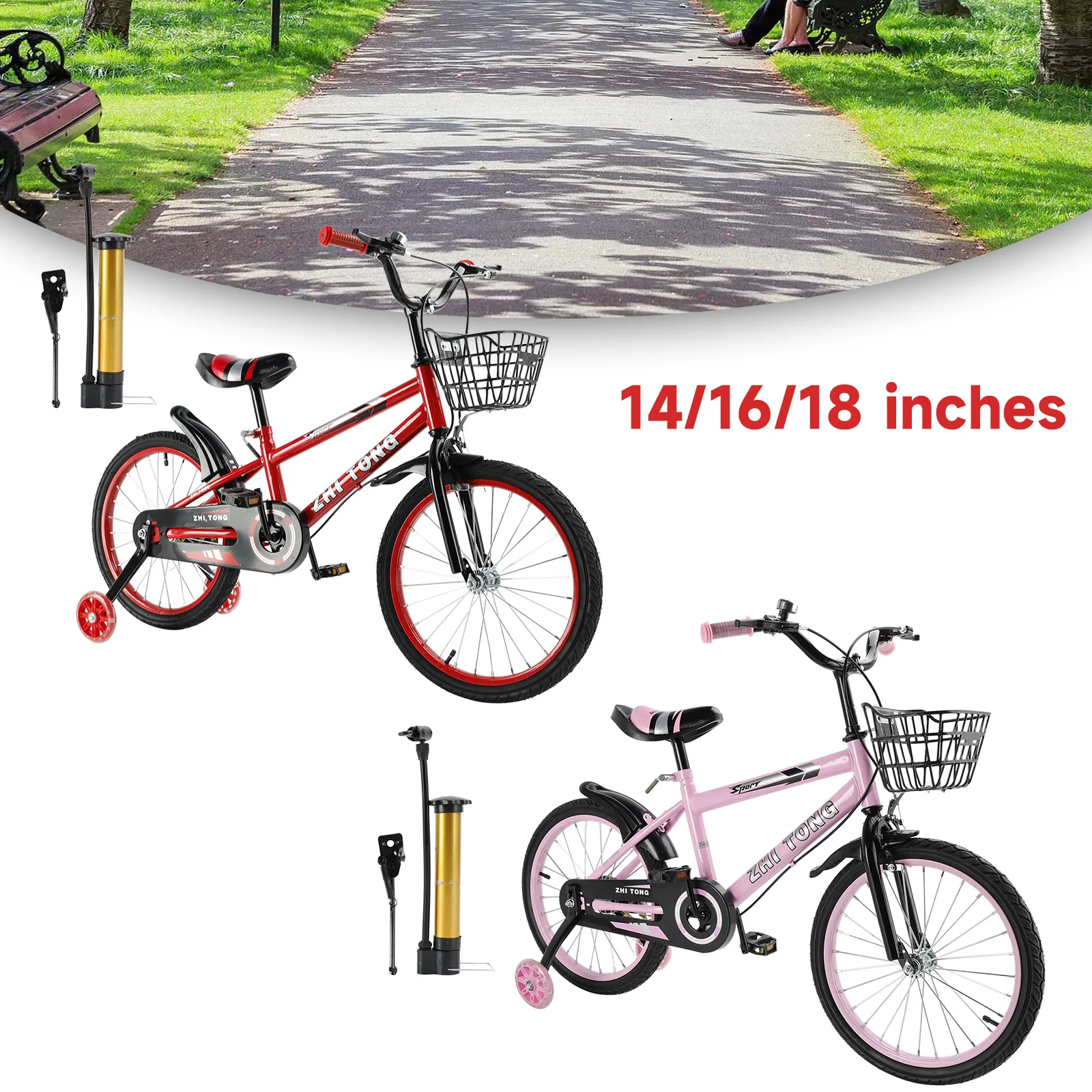 

Artudatech 14/16/18 inches Kid's Bike Child Bicycle Boys and Girls with auxiliary wheel