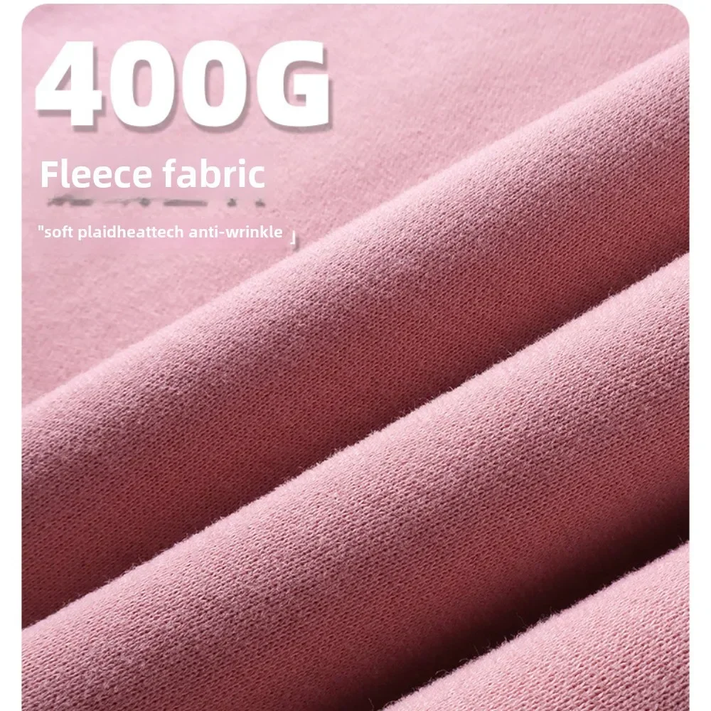 Logotipo personalizado2024 novo outono e inverno masculino e feminino velo 400g algodão poliéster velo engrossado leggings casuais