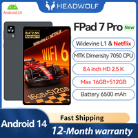 Headwolf FPad7Pro tablet 8 inch 2.5K Display 16GB 512GB MTK 7050 CPU, PD18W, 8MP/16MP Camera, SIM 4G LTE WiFi 6 tablet android