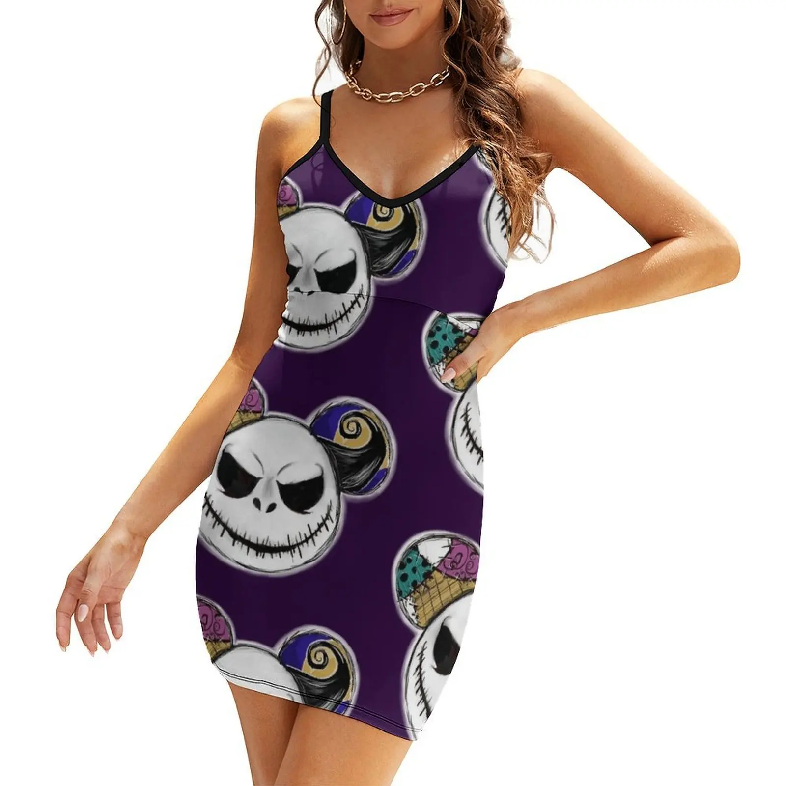 

Jack Mouse Head Collage Sling Dress luxury dresses Dress woman Aesthetic clothing