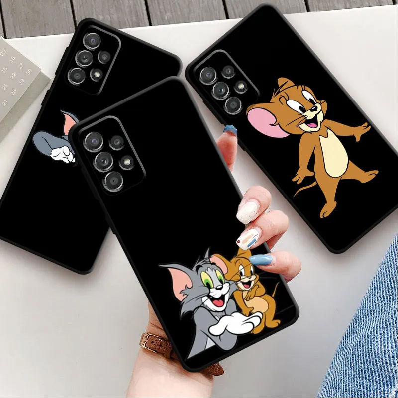 Phone Case for Samsung A12 A52 A14 A53 A71 A72 A11 A21 A33 A50 A70 Silicone Cover Tom And Jerry Demons And Angel