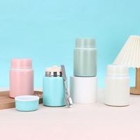Solid Color Mini Thermos Cup Stainless Steel Sending Portable Vacuum Flask Leak Proof Insulated Thermal Water Bottle