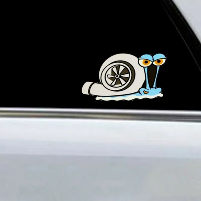 1 Piece Turbo Snail Funny Car Sticker Door Bumper Window Trunk Decal Accessories