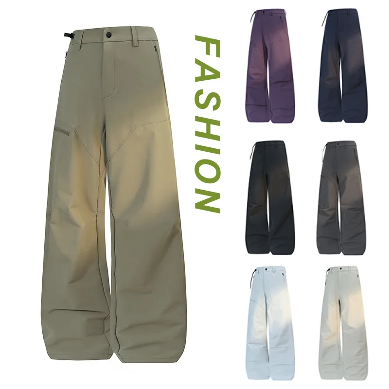الرجال والنساء نفس النمط مقاوم للماء وزرة مستقيمة في الهواء الطلق يندبروف المشي لمسافات طويلة السراويل الأمريكية العصرية ثلاثة واقية مستقيم