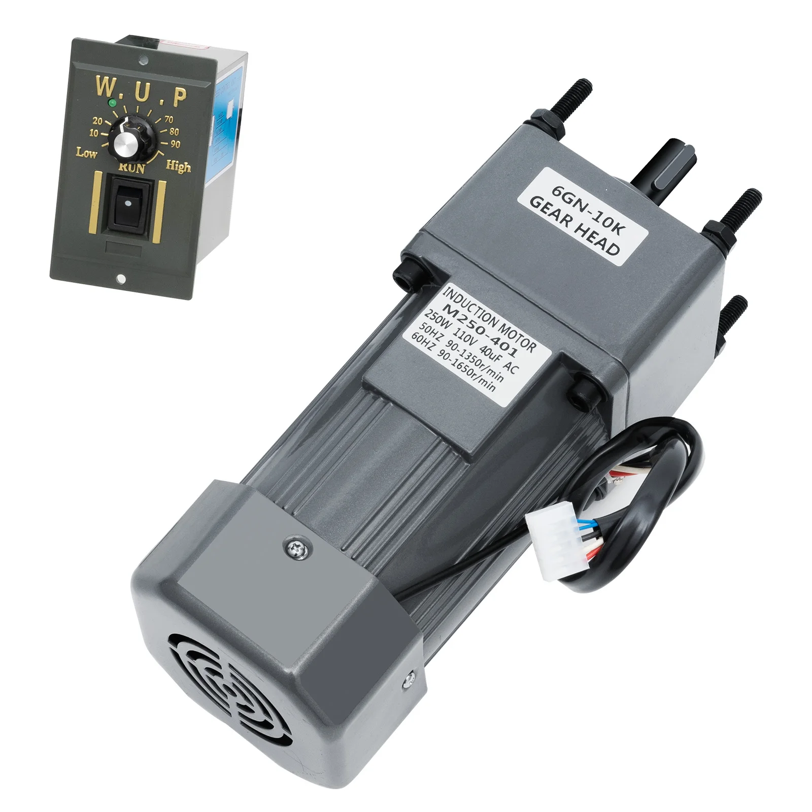 Moteur Régulateur de Vitesse 250W 10K, Câblage 110V