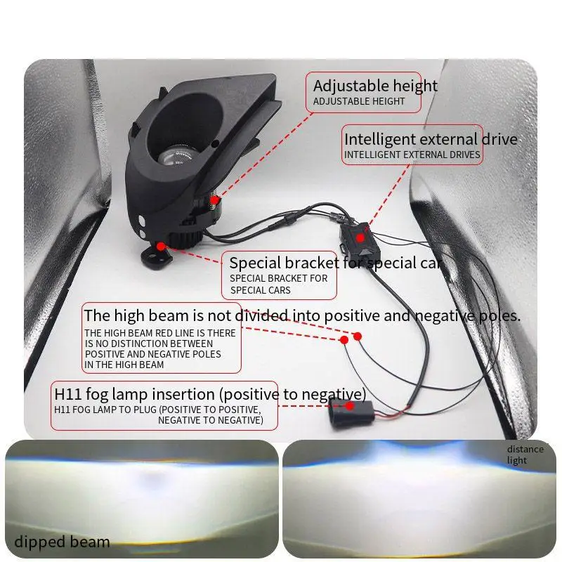 

For Toyota 13th Crown 2010-2013 fog light projector lens 2.5 inch bi led 12V 40w 3000k 4300k 6000k hi lo beam