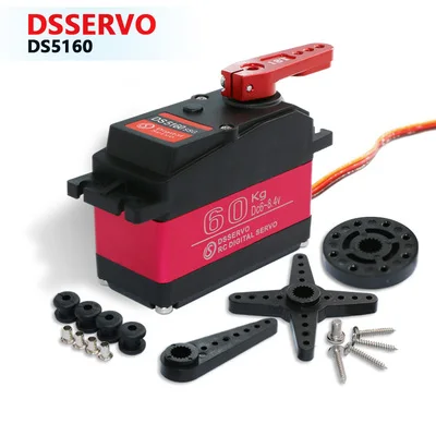 Ds5160 Hv 60Kg 180 ° 18T Metalen Versnelling Digitale Servo Voor 1/5 Redcat Hpi Baja 5b Ss Rc Auto Compatibel SAVOX-0236 Losi Xl 5T - 180 °