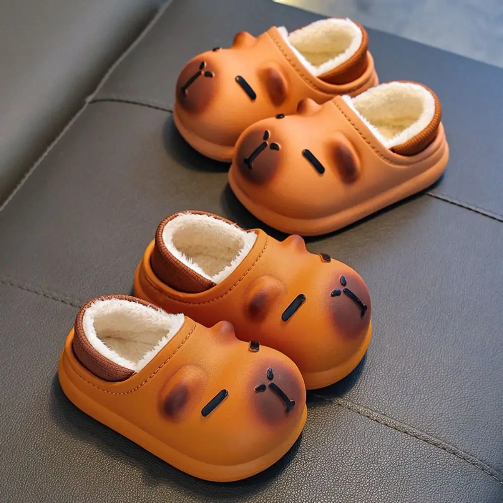 

Новые детские зимние сапоги-капибары: водонепроницаемые, нескользящие, мягкие тапочки с толстой подошвой, теплые хлопковые ботинки для детей