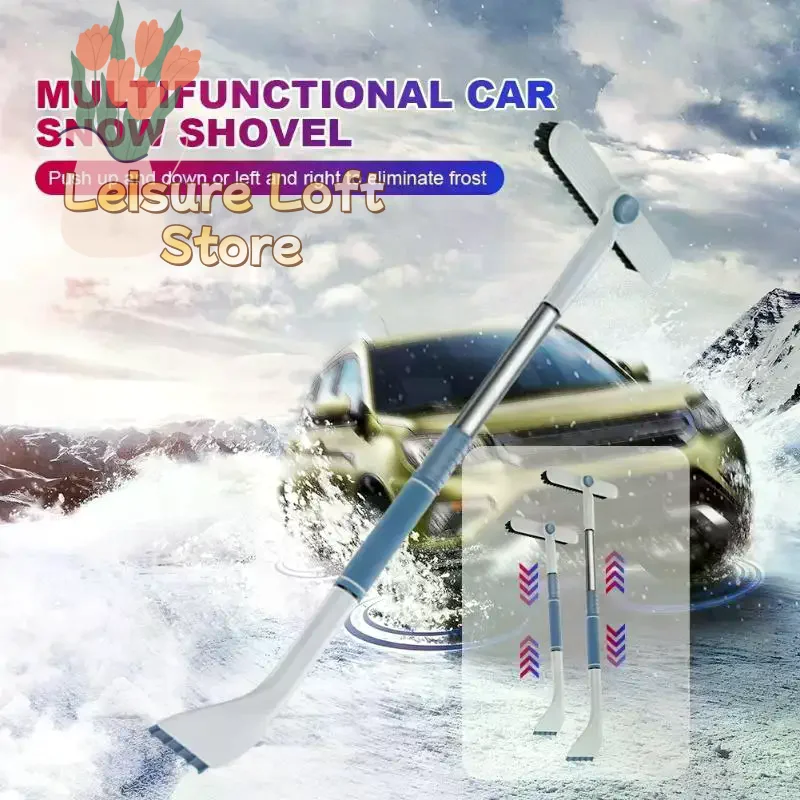 2-in-1 Extendable Snow Brush & Ice Scraper - Detachable Telescopic Design for Windshield Winter Care