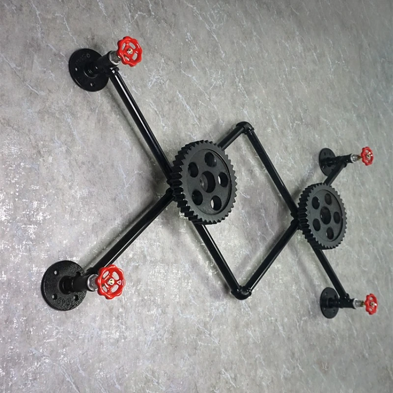 Industrial style metal wall decoration hook made old retro nostalgic water pipe hook wall decoration clothes and hats bar