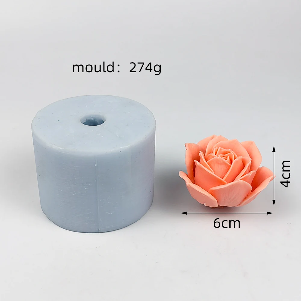 HC0437 PRZY 3D Rose Flower Moulds Soap Molds Silicone Wedding Birthday Valentine\'s Day Candle Mold Clay Resin Decor