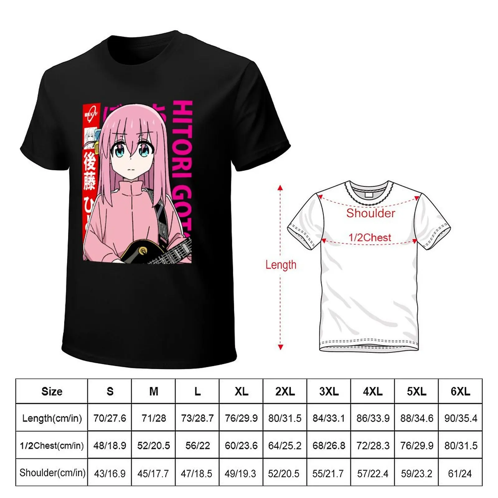 Hitori Bocchi Gotoh T-Shirt Casual All Match Short Sleeve T-Shirt