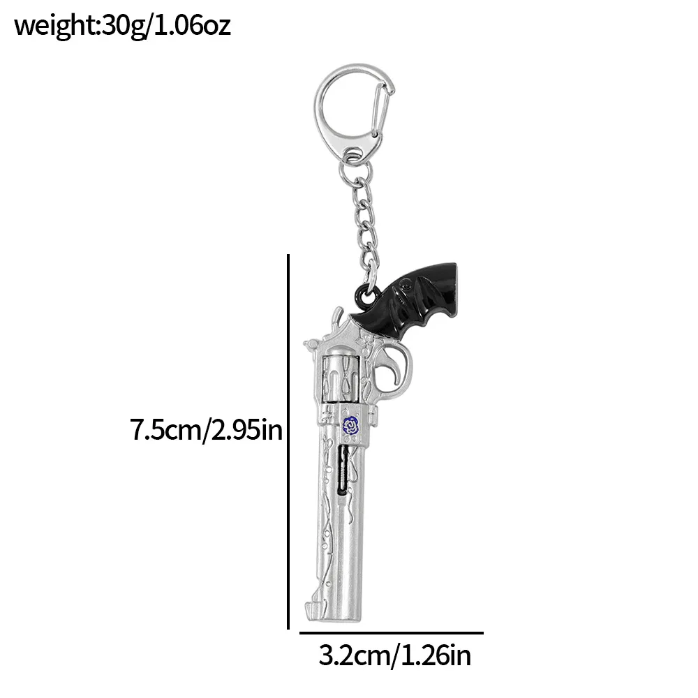 Game Keychain Dante Nero Sword Rebellion Awakening Red Queen Keyring Revolver Ebony & White Ivory Key Ring - view 2