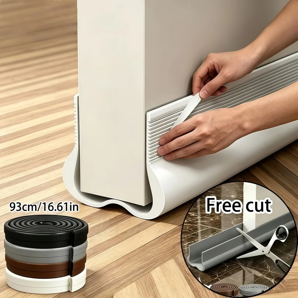 

1PC PVC Flexible Door Bottom Sealing Strip Under Door Draft Stopper Sealing Strip OundProof Gasket Weatherstrip Draft Guard