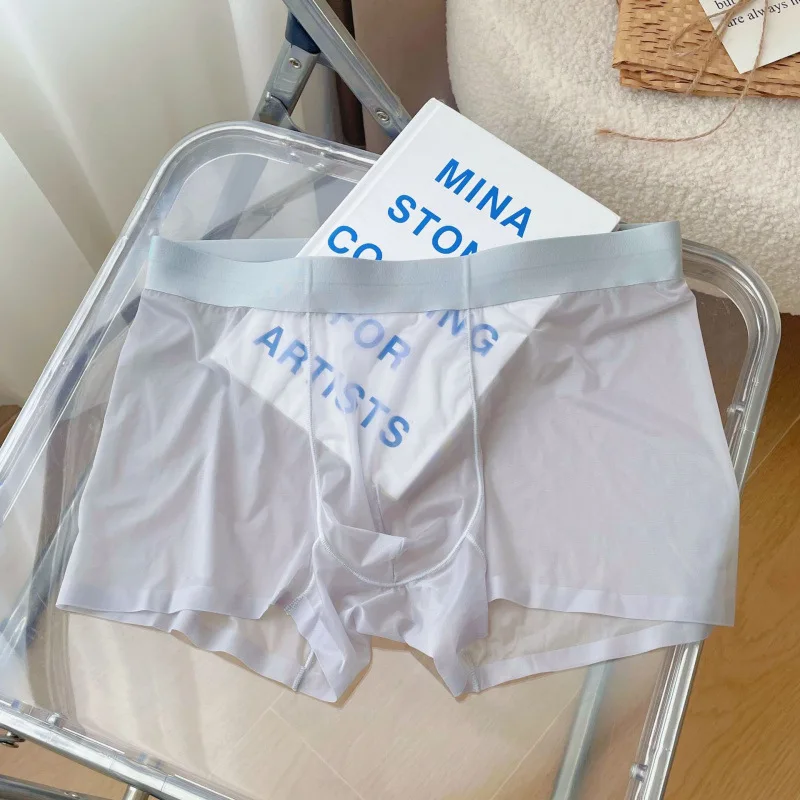 Panties Men's Anti-Scrotal Damp Men's 2026 New Ice Silk Summer Thin Breathable Quick-Drying Four Corner Pants Men's