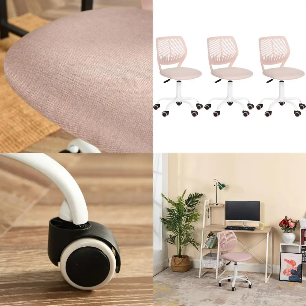 

Красочное сетчатое офисное кресло с мягкой обивкой, регулируемое по высоте, для учебы и работы за компьютером, подходит для девочек и мальчиков (розовое, размер S)