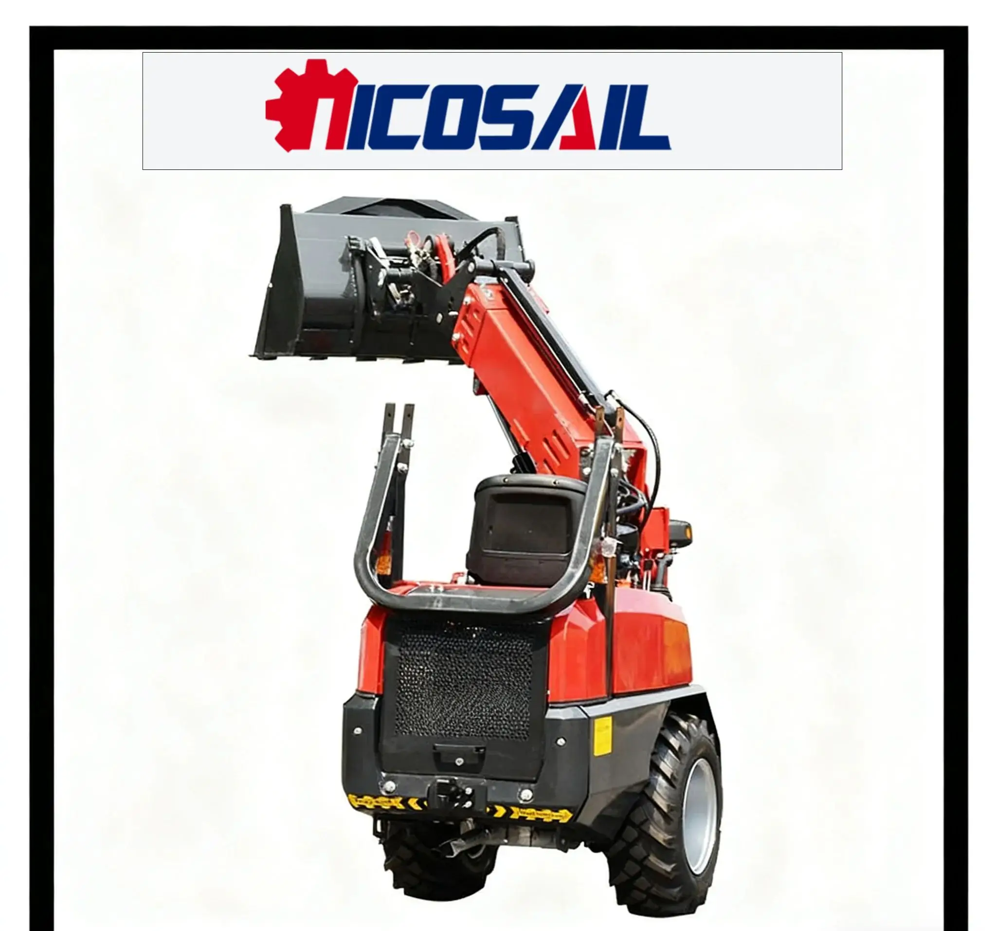 Mikro ładowarka kołowa z teleskopowym ramieniem zdalnie sterowanym, o udźwigu 1000 kg, z certyfikatem EPA