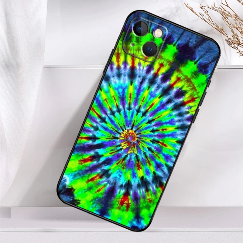 Trippy Tie Dye Hippie Art Phone Case For iPhone 16 15 14 13 12 11 Pro Max Mini X XR XS Max 7 8 Plus Back Cover