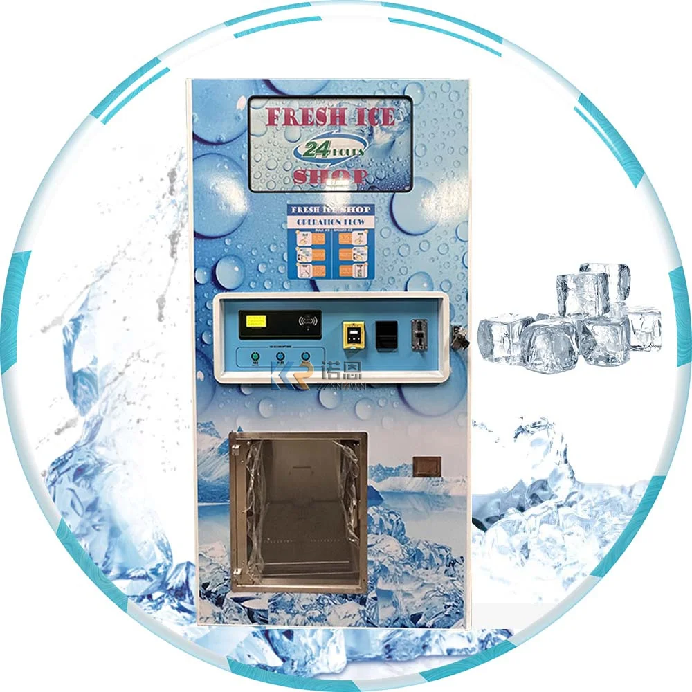 OEM Combined Commercial Bagged Ice Vending Machine 24h Self Service Outdoor Automatic Pure Ice Cube Vending Machine