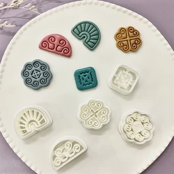 Auspicious Patterns Irregular Figure Shaped Vacation Style Clay Molds Clay Cutting Molds For Earring Jewelry Making Clay Tools