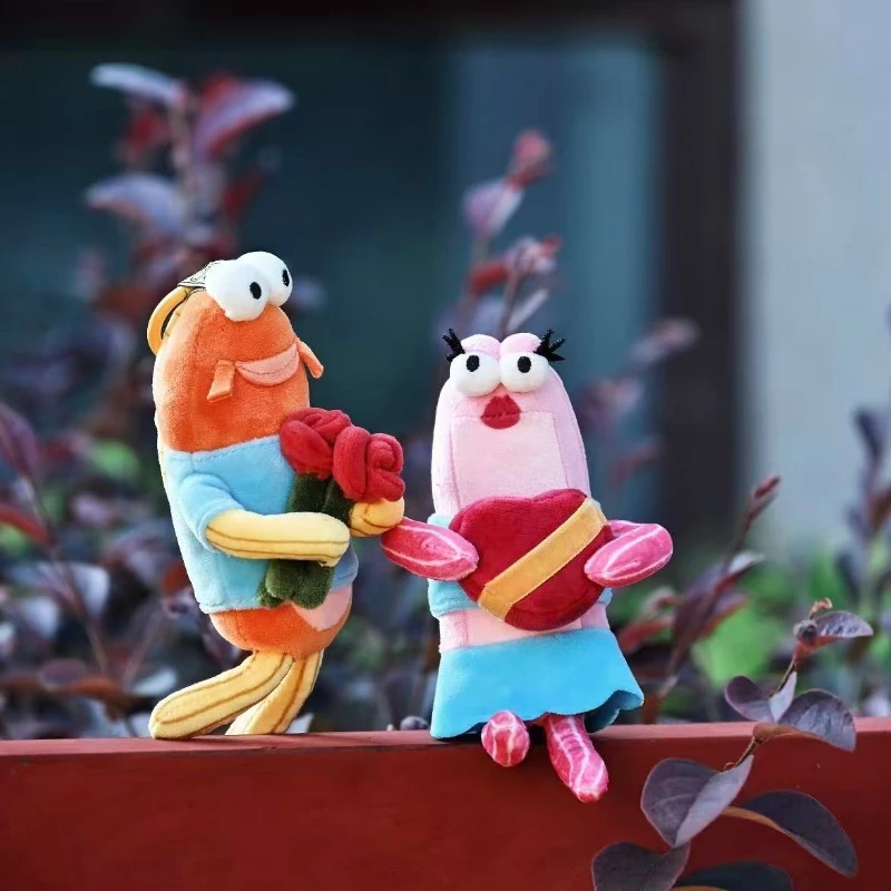bikini-bottom-buddies-serie-romantique-poissons-pendentifs-en-peluche-figurine-d'action-modele-de-collection-jouet-cadeau