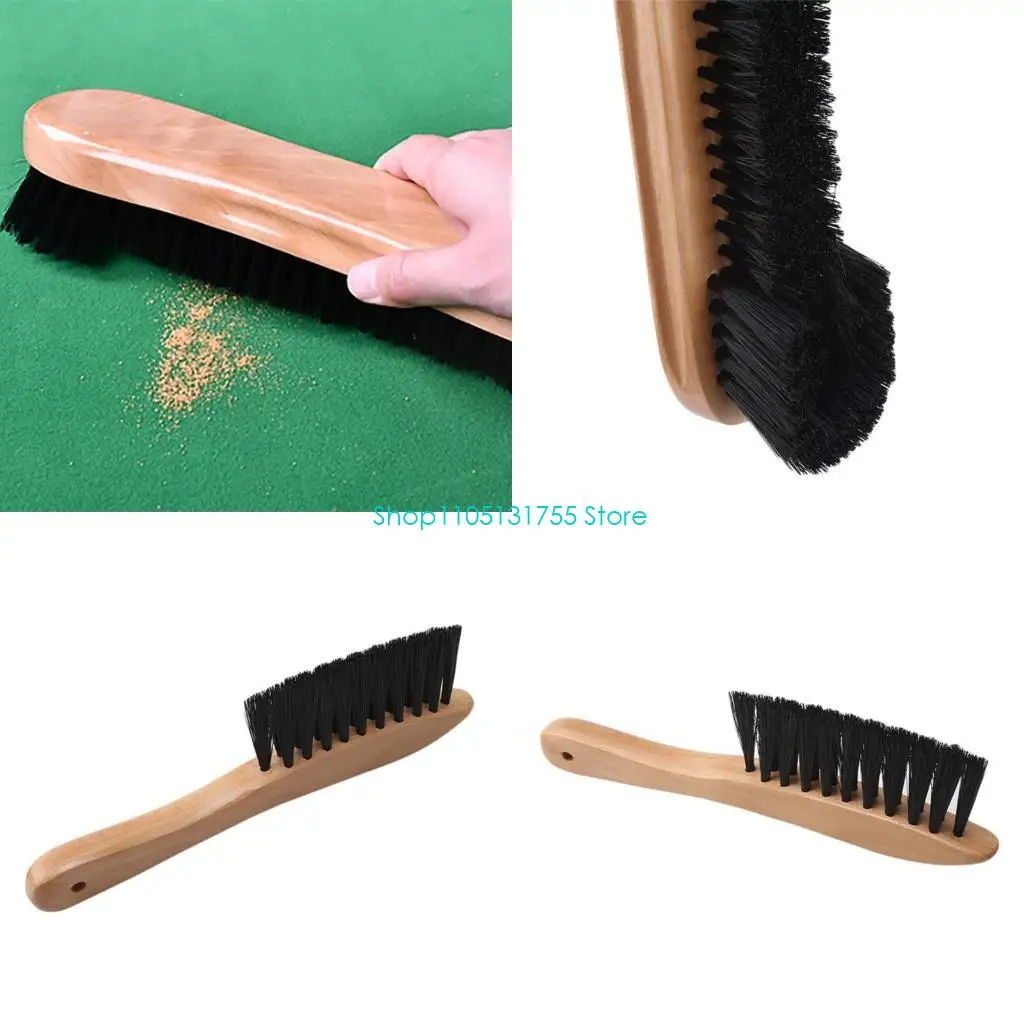 

K0EF Billiards Pool Tables Sweepings Brush Wooden Billiard Tables Brush with Horsehair