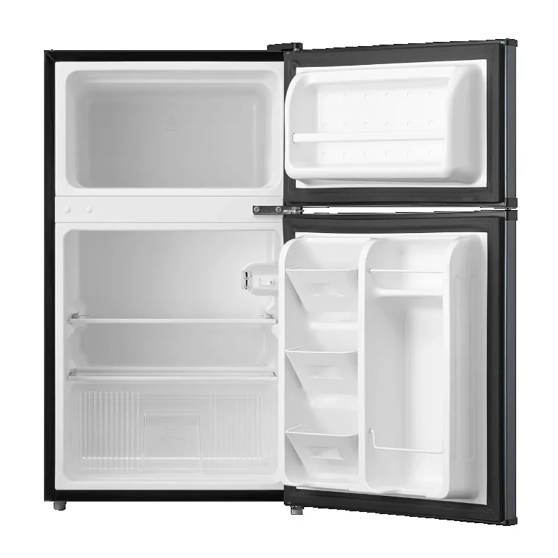 Arctic King 3.2 Cu ft Two Door Mini Fridge with Freezer, Stainless Steel, E-Star