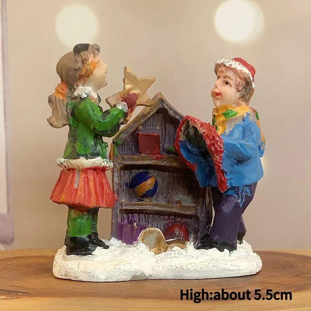 Victorian Christmas Carolers 3D Resin Mini Figurines, Vintage Xmas Village Scene Decor, Holiday Gift & Collectible Ornament