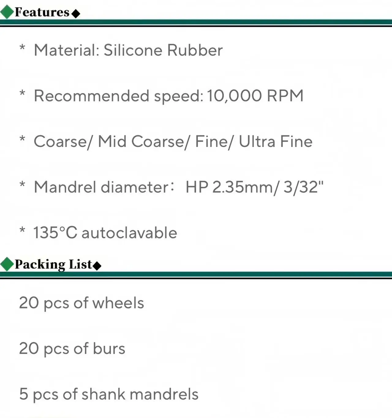 40Pcs Polishing Wheels/Lab Beauty Silicone Rubber Polishing Wheels Kit 5 Mandrel Shank for Hand Pieces Rotary Tool