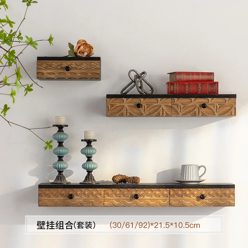 

Customizable abinet solid wood wall hanging living room sk wall storage cabinet bedroom drawer rack