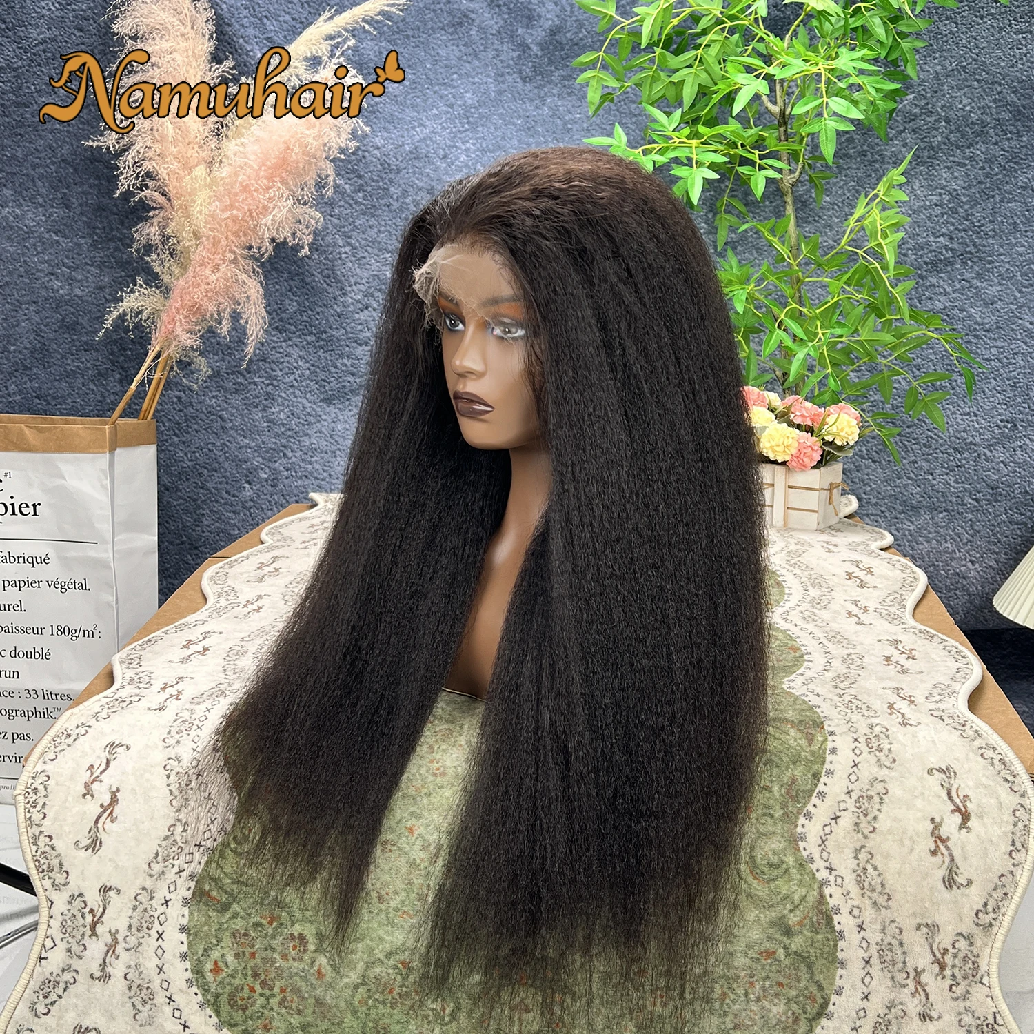 

30 Inch Kinky Straight HD 13x4 Lace Front Wigs 100% Vietnamese Human Hair 200 Density 5x5 Lace Frontal Wigs For Women